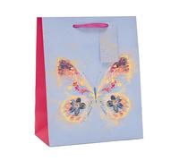 UK Greetings Bolsa de regalo mediana para ella/amiga, para cumpleaños, agradecimiento y otros eventos, bonito diseño de mariposa