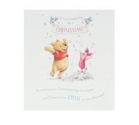 UK Greetings Bonita tarjeta de felicitación de bautizo, tarjeta de bautizo de Winnie the Pooh, tarjeta de bautizo de Disney, tarjeta de bautizo para niño, tarjeta de bautizo para niña, multicolor,