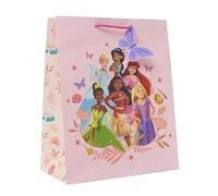 UK Greetings Disney Princess - Bolsa de regalo grande para ella/niña, para cumpleaños, celebraciones y otros eventos, diseño rosa