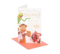 UK Greetings Disney The Muppets - Tarjeta del día del padre para abuelo, diseño de lámina dorada