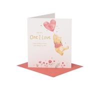 UK Greetings Disney Winnie The Pooh - Tarjeta de San Valentín para la persona que amo, diseño de globo