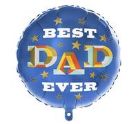 UK Greetings Globo de aluminio para el día del padre para papá, infla con aire o helio, globo de aluminio azul marino, 33 x 33 cm