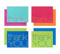 UK Greetings - Paquete múltiple de 50 tarjetas de agradecimiento, diseños brillantes, con sobres, 147 x 225 x 36 mm