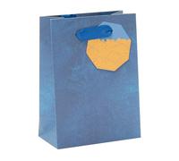 UK Greetings Pequeña bolsa de regalo para él/ella/amigo, para cumpleaños, agradecimiento y otros eventos, diseño azul