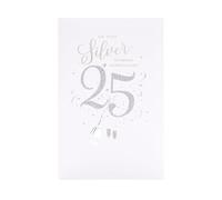 UK Greetings Tarjeta de 25 aniversario de boda para una pareja especial, diseño plateado, gama Thinking of You