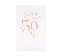 UK Greetings Tarjeta de 50 aniversario de boda para él/ella/amigo, diseño encantador