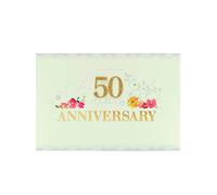 UK Greetings, Tarjeta de aniversario de boda 50 - Tarjeta de aniversario dorada - Tarjeta de aniversario para parejas, multi, tamaño de la tarjeta: 229 mm x 149 mm