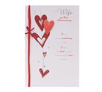 UK Greetings Tarjeta de aniversario de boda para esposa, diseño sentimental