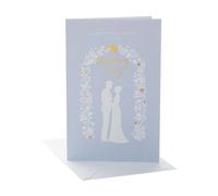 UK Greetings Tarjeta de boda para una pareja especial, diseño de silueta, gama Thinking of You