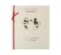 UK Greetings Tarjeta de cumpleaños de Disney para marido, diseño de Mickey y Minnie