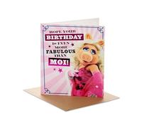 UK Greetings Tarjeta de cumpleaños de Disney The Muppets para ella/amiga, regalos de feliz cumpleaños, para ella, niñas, mujeres, con sobre, 165 x 190 mm