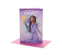 UK Greetings Tarjeta de cumpleaños de Disney Wish para hija, diseño Asha