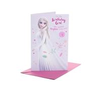 UK Greetings Tarjeta de cumpleaños de princesa Elsa - Tarjeta de cumpleaños de princesa Disney - Tarjeta de cumpleaños para niña - Tarjeta de cumpleaños para niñas