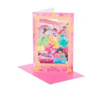 UK Greetings Tarjeta de cumpleaños de princesa Disney para ella/niña, diseño de recuerdo 3D