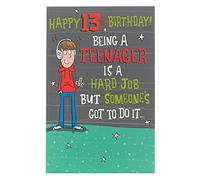 UK Greetings Tarjeta de cumpleaños número 13 para él/amigo, diseño divertido para adolescentes