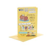 UK Greetings Tarjeta de 60 cumpleaños para él/amigo, diseño humorístico, multicolor, 149 mm x 229 mm