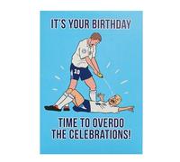UK Greetings Tarjeta de cumpleaños para él/amigo, diseño Gazza Dentist's Chair para los fanáticos del fútbol