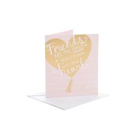 UK Greetings Tarjeta de cumpleaños para ella/amiga, bonito corazón dorado, 159 mm x 184 mm