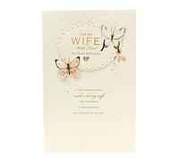 UK Greetings Tarjeta de cumpleaños para esposa, diseño de mariposa