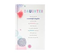 UK Greetings Tarjeta de cumpleaños para hija - Tarjeta de cumpleaños para ella - con mensaje sentimental multi , 640747-0-1
