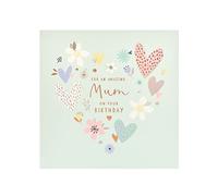 UK Greetings Tarjeta de cumpleaños para mamá - Tarjeta de cumpleaños para ella - Tarjeta para una madre increíble, blanco, 210 x 210 mm