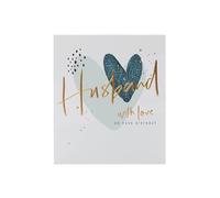 UK Greetings Tarjeta de cumpleaños para marido, diseño de corazones