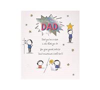 UK Greetings Tarjeta de cumpleaños para papá - Bonito diseño de poema, multicolor, 159 mm x 184 mm