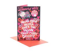UK Greetings Tarjeta de San Valentín para esposa, bonito diseño con insignia