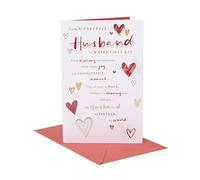UK Greetings Tarjeta de San Valentín para marido, diseño moderno de letras