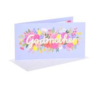 UK Greetings Tarjeta del día de la madre para madrina, tarjeta para mamá, abuela, esposa, ella, niñas, mujeres, diseño floral, con sobre, 9 x 4.75 pulgadas