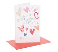 UK Greetings Tarjeta del día de San Valentín para una persona con la que te amo, regalos "I Love You", para ella/él, diseño de corazones, con sobre, 5.8 x 9 pulgadas