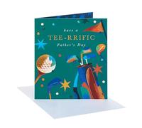UK Greetings Tarjeta del día del padre para cualquier persona, tarjeta para papá, abuelo, marido, él, niños, hombres, golf, con sobre, 6.25 x 7.25 pulgadas
