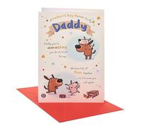 UK Greetings Tarjeta del día del padre para papá, tarjeta para papá, abuelo, marido, él, niños, hombres, diseño de poema, con sobre, 5.8 x 9 pulgadas