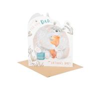 UK Greetings Tarjeta Felicitacion para el día del padre con sobre, diseño de oso abrazado