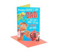 UK Greetings Tarjeta para el día del padre de Disney The Muppets | Tarjeta para papá, abuelo, marido | él, niños, hombres | Diseño divertido | Con sobre | 149 x 229 mm