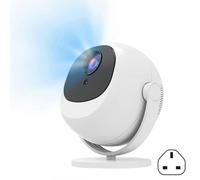 (UK plug) 360 Degree Portable 4K Projector Smart Home Theater Projector with Android 11, Multi-Device Connectivity, and Remote Control