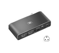 (UK Plug) AudioExtractor 2 In 1 Out HDMI2.0b Audio Switcher eARC Splitter 7.1CH DSTHD AUX Coaxial Optical DAC Decoding 8K30hz 4K2K