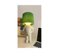 (UK PLUG,green)Creative Table Small Book Lights Little Naughty Boy Night Light Shy Man Lamp for Children Home Room Bedside Desk Decoration Gift