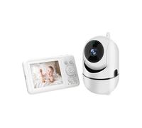 (UK Plug, Grey) D031 3.2-inch LCD Baby Monitor 2 Way Voice Built-in Lullabies Home Baby Security Camera - Grey / EU