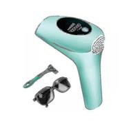 (UK Plug,Light Green)Laser Depilator Professional Permanent Lcd Laser Hair Removal Photoepilator Women Painless Hair Remover Machine