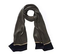 UK_Stone Braga de cuello para hombre 100% seda con patrón vintage, pañuelo de seda para hombre, Talla única