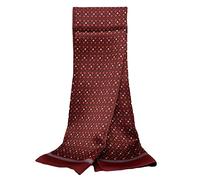 UK_Stone Bufanda de seda 100 % pura para hombre, diseño vintage de cachemira, lunares, doble capa (patrón de flores vintage #3 rojo vino), Patrón de flores vintage #3 rojo vino, Taille unique