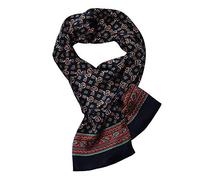 UK_Stone Bufanda de seda 100 % pura para hombre, diseño vintage de lunares, doble capa, para caballeros, Patrón de estribo negro, Taille unique