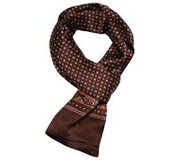 UK_Stone Bufanda de seda 100 % pura para hombre, diseño vintage, doble capa, para caballeros, marrón, Size: 160 * 28cm (62.4 "x 10.92")