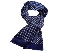 UK_Stone Bufanda de seda 100 % pura para hombre, patrón clásico, doble capa, impresa, 12 mm de grosor, N.º 7, Taille unique