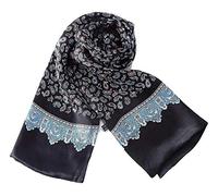 UK_Stone Pañuelo 100% seda con estampado cachemira y flores para el cuello, bufanda para hombre, Größe: 160*28cm(62,4"x 10,92")