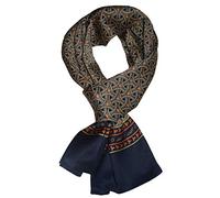 UK_Stone Pañuelo de hombre, en 100% seda, bufanda vintage, con motivo, Talla única