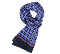 UK_Stone Pañuelo de hombre, en 100% seda, bufanda vintage, con motivo, Talla única