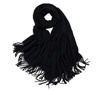 UK_Stone Pañuelo para hombre 100% lana bufanda de color liso bufanda de lana para hombre, Negro , ♥Material: 100% Wolle. Größe: 200*70cm(79"x 28")