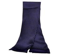 UK_Stone Pañuelo para hombre 100% seda bufanda vintage patrón bufanda de seda bufanda para hombre, Vintage Floral Pattern #4 Dark Blue, Talla única